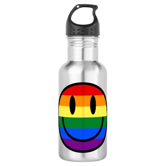 Rainbow Smiley Face Waterfles (Voorkant)