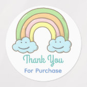 Rainbow Smiling Cloud Hartelijk dank Labels (Design 1)