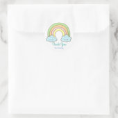 Rainbow Smiling Cloud Hartelijk dank Ronde Sticker (Tas)