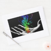 Rainbow Smoke Rechthoekige Sticker (Envelop)