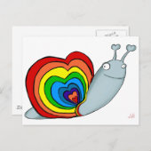RAINBOW SNAIL AVAL BRIEFKAART (Voorkant / Achterkant)