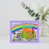 RAINBOW "Snel!" Briefkaart (Staand voorkant)