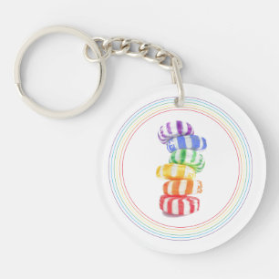 RAINBOW SNOEP Acrylcirkel Sleutelhanger