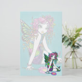 Rainbow Snoep Fairy Art Stationery "Crystal" Briefpapier (Staand voorkant)