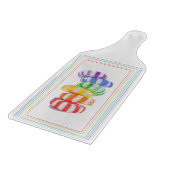 RAINBOW SNOEP Glass Cutting Board Paddle Snijplank (Hoek)