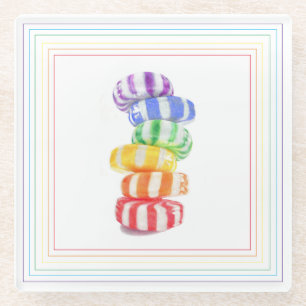 RAINBOW SNOEP Glass Drink Onderzetter Glazen Onderzetter