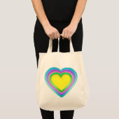 Rainbow Snoep Heart Organic Grocery Canvas tas (Voorkant (product))