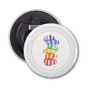 RAINBOW SNOEP Knop Fles Open Button Flesopener
