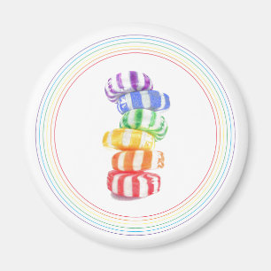 RAINBOW SNOEP Round Magnet Magneet