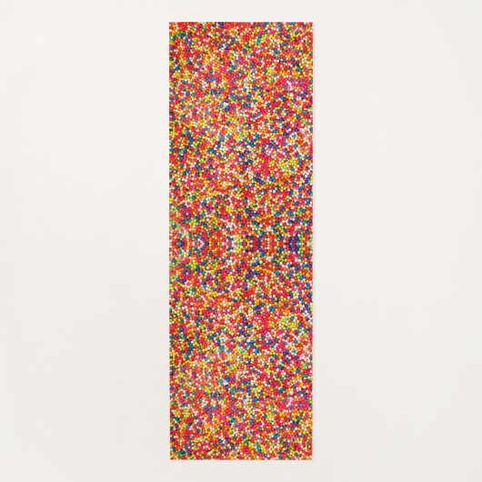 Rainbow Snoep Sprinkle Pattern Yogamat (Voorkant)