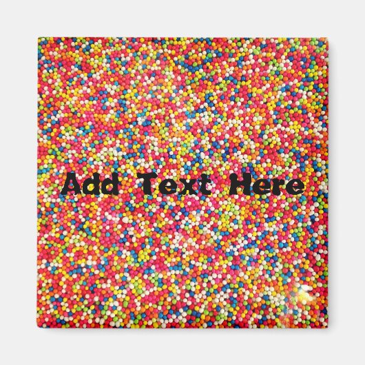 Rainbow Snoep Sprinkles Magneet (Voorkant)