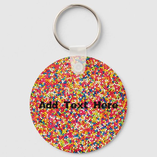 Rainbow Snoep Sprinkles Sleutelhanger (Voorkant)