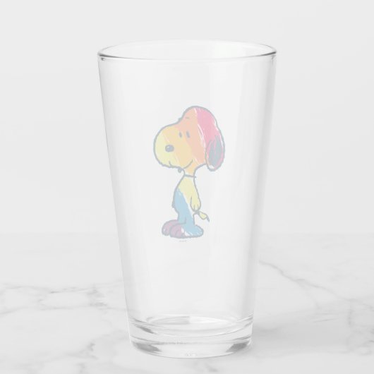 Rainbow Snoopy Glas (Achterkant)