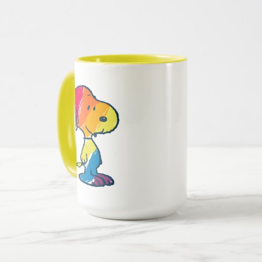 Rainbow Snoopy Mok (Voorkant links)