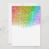 Rainbow Snowcone Glitter Sparkly Sweet 16 Party Kaart (Achterkant)