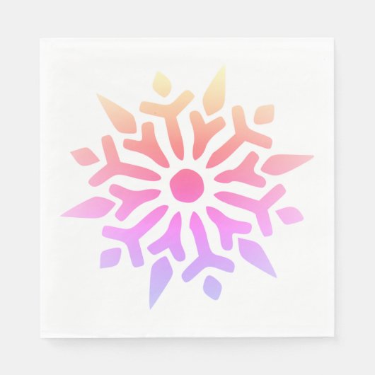 Rainbow Snowflake Servet (Voorkant)