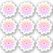 Rainbow Snowflake Vinyl Sticker (Voorkant)