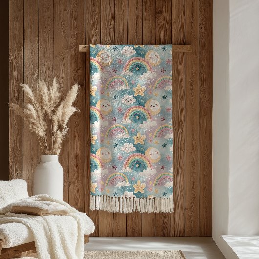 Rainbow Snuggle Blanket Soft Gift for Young Hearts Sherpa Deken