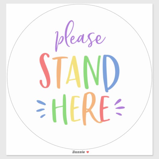 Rainbow Social Distancing Store Grote Verdieping M Sticker (Vel)