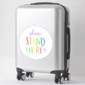 Rainbow Social Distancing Store Grote Verdieping M Sticker (Koffer)