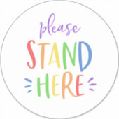 Rainbow Social Distancing Store Grote Verdieping M Sticker (Voorkant)