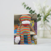 Rainbow Sock Monkey Briefkaart (Staand voorkant)