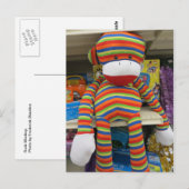 Rainbow Sock Monkey Briefkaart (Voorkant / Achterkant)