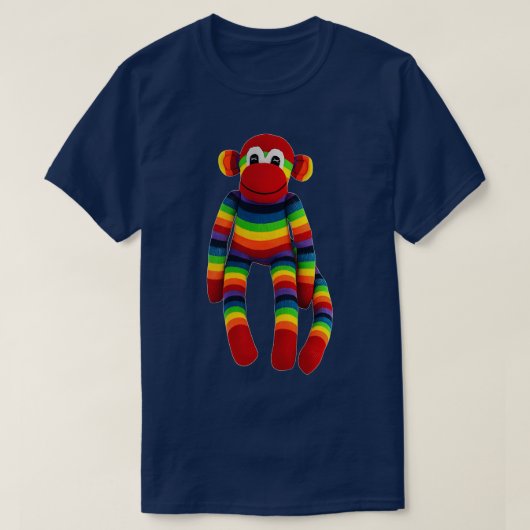 Rainbow Sock Monkey T-shirt (Design voorkant)