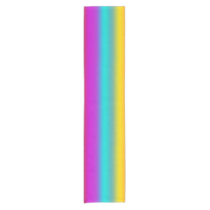 RAINBOW soft Stripes Pattern III + jouw idee Korte Tafelloper