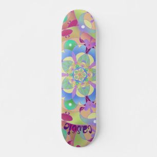 Rainbow Song Mandala Skateboard