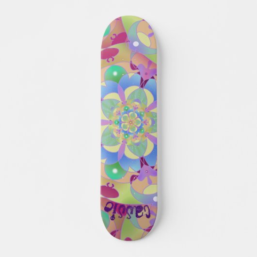 Rainbow Song Mandala Skateboard (Voorkant)
