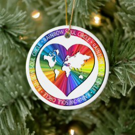 Rainbow Soul Circle Keramisch Ornament