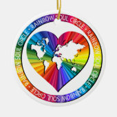 Rainbow Soul Circle Keramisch Ornament (Voorkant)