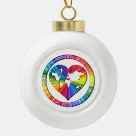 Rainbow Soul Circle Keramische Bal Ornament