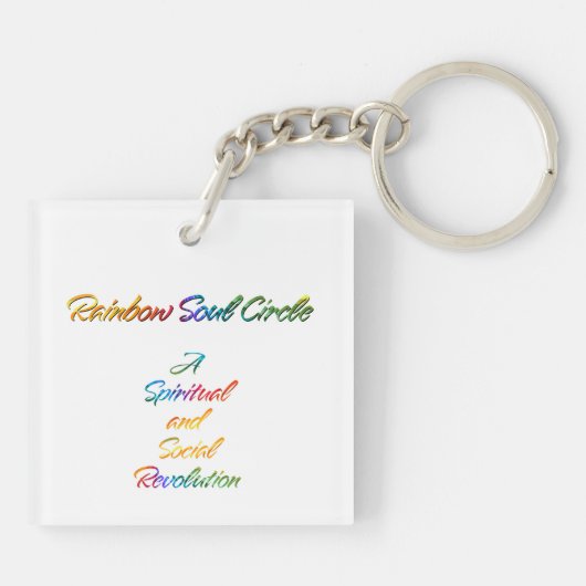 Rainbow Soul Circle Sleutelhanger (Achterkant)