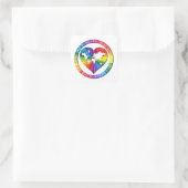 Rainbow Soul Circle Vierkante Sticker (Tas)