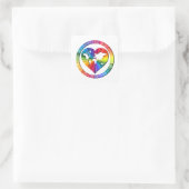 Rainbow Soul Circle Vierkante Sticker (Tas)