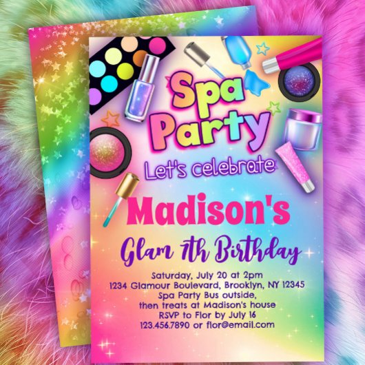 Rainbow Spa Verjaardagsfeest Kaart