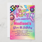 Rainbow Spa Verjaardagsfeest Kaart (Voorkant)