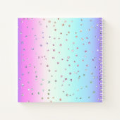 Rainbow Sparkle Monogram Sketchbook Notitieboek (Achterkant)