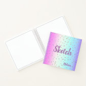 Rainbow Sparkle Monogram Sketchbook Notitieboek (Binnen)