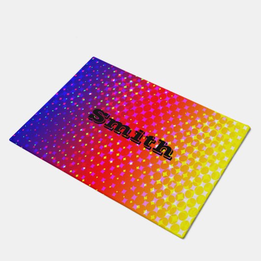 Rainbow Sparkle Pattern Deurmat (Schuin)