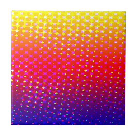 Rainbow Sparkle Pattern Tegeltje (Voorkant)