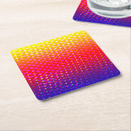 Rainbow Sparkle Pattern Vierkante Kartonnen Onderzetter