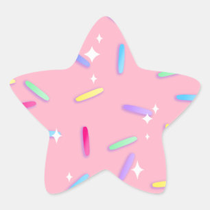 Rainbow Sparkle Star Sprinkles Stickers