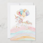 Rainbow Sparkle Unicorn Birthday Invitation (Dos)