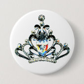 Rainbow Sparkles of a Tiara Ronde Button 7,6 Cm (Voorkant)