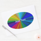 Rainbow Spectrum Color Wheel Ovale Sticker (Envelop)