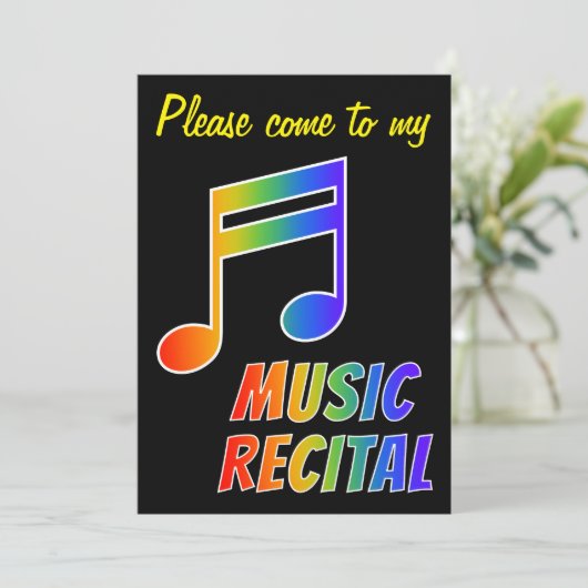 Rainbow Spectrum Music Note Considérant Invitation (Debout devant)