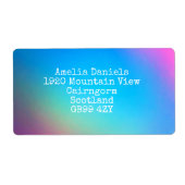 Rainbow Spectrum Return-verzendlabel Etiket (Voorkant)